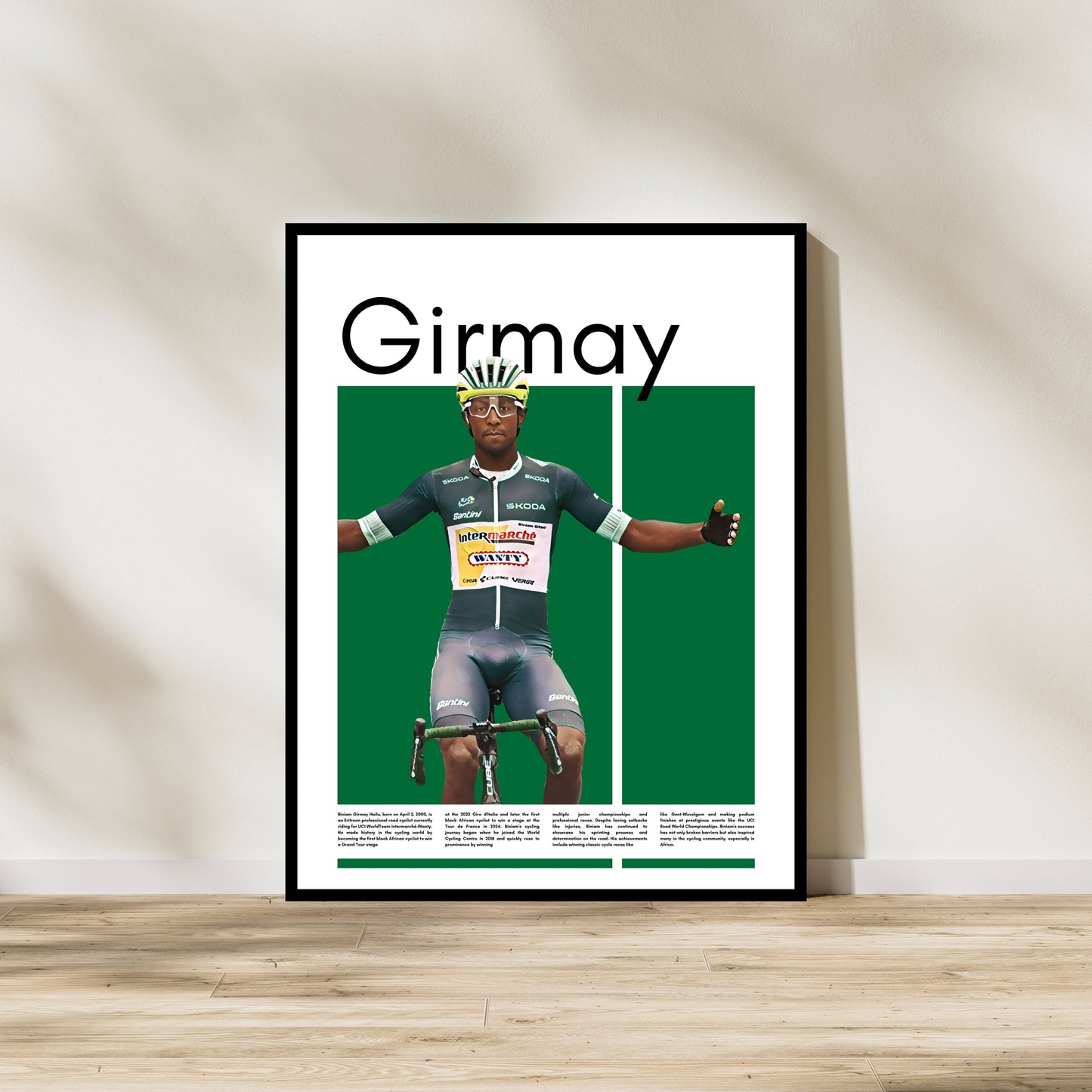 Biniam Girmay – High-Quality Cycling Print for Home Decor