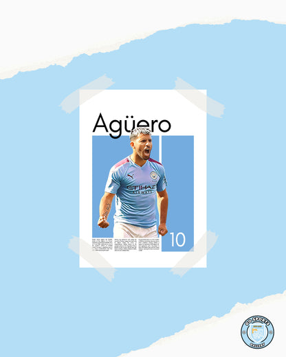 Sergio Agüero Wall Art – Digital Download | Instant Printable Sports Art