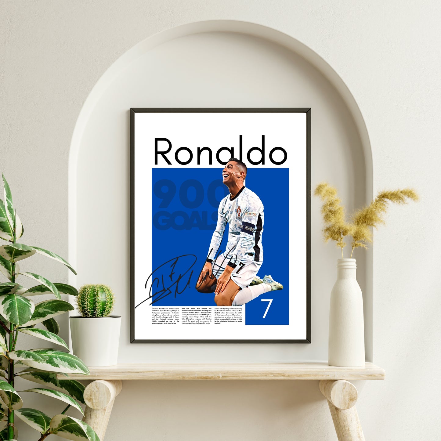 Exclusive 1 of 1 Cristiano Ronaldo 900 Goals Tribute Poster