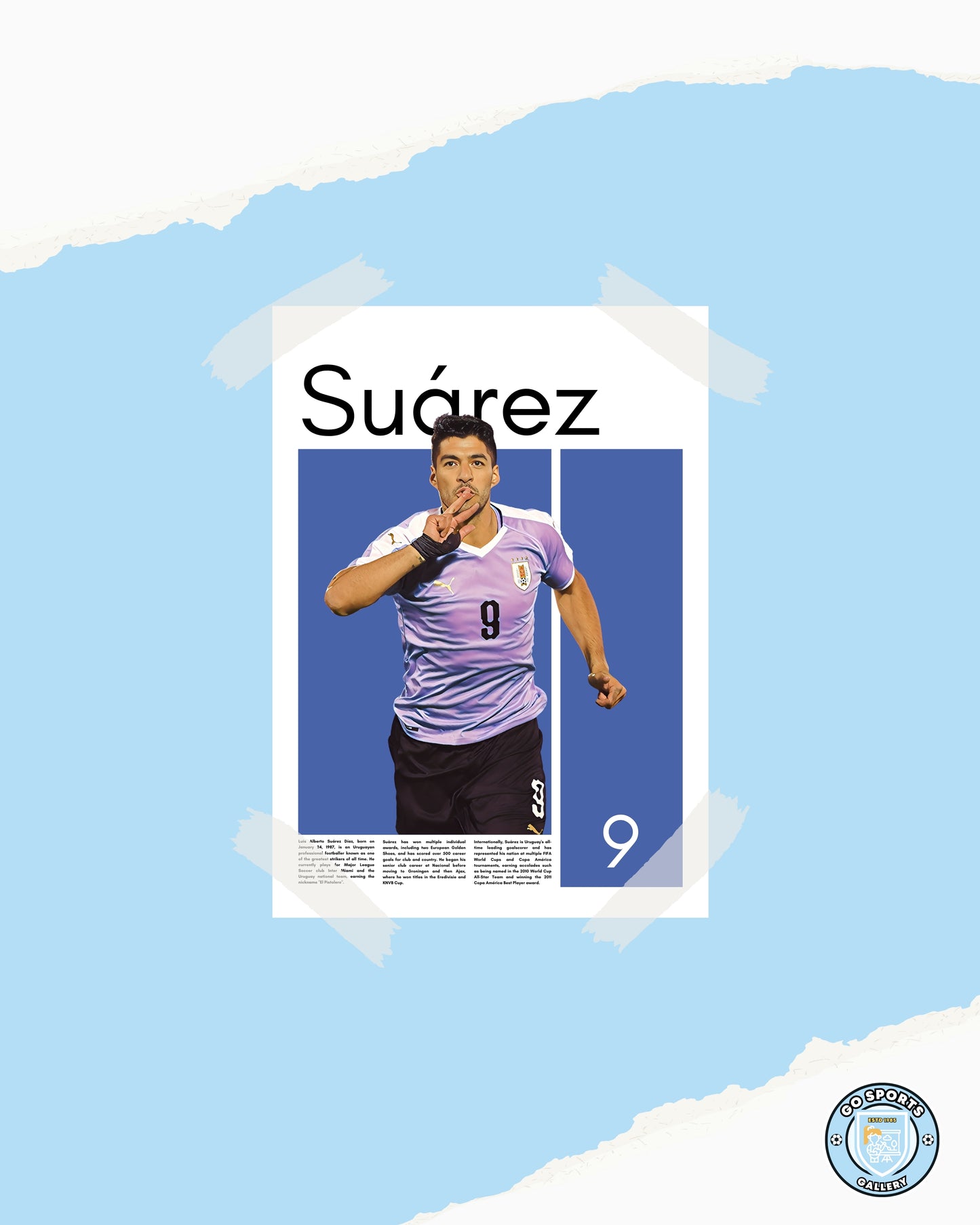 Luis Suárez Wall Art – Digital Download | Instant Printable Sports Art