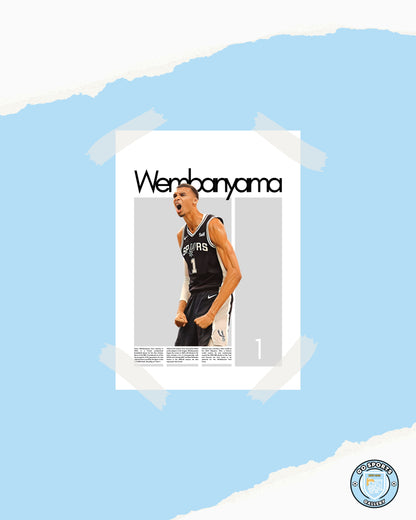 Victor Wembanyama Wall Art – Digital Download | Instant Printable Sports Art