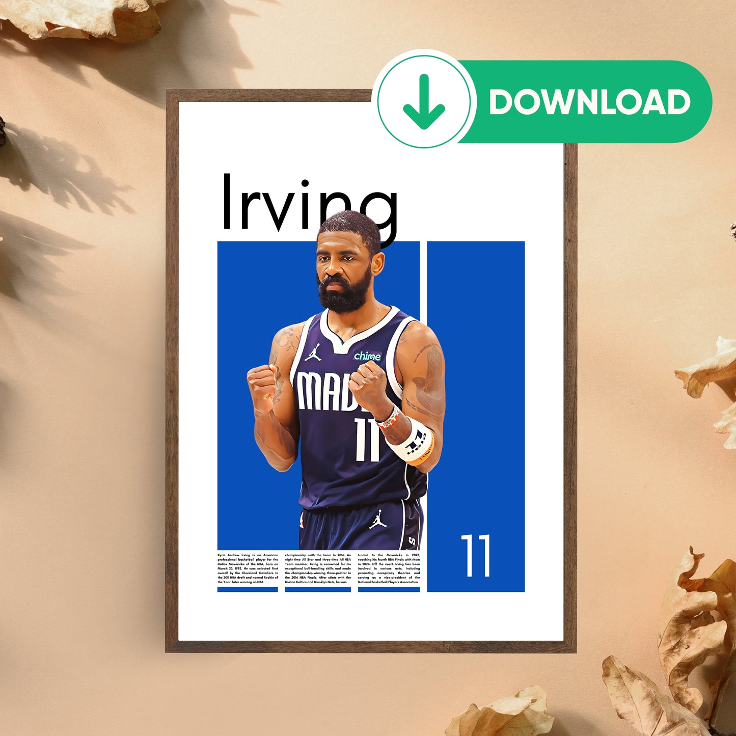 Kyrie Irving Wall Art – Digital Download | Instant Printable Sports Art