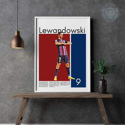 Robert Lewandowski Wall Art – Digital Download | Instant Printable Football Art