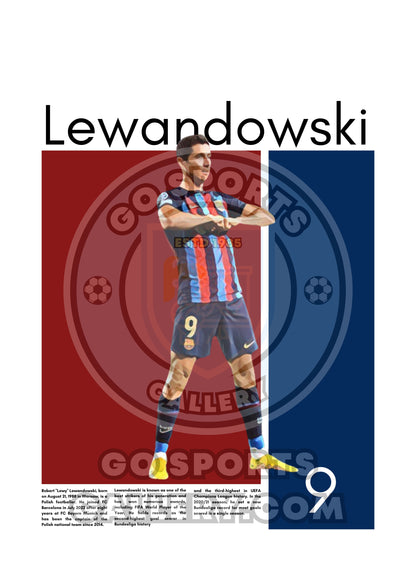 Robert Lewandowski Wall Art – Digital Download | Instant Printable Football Art