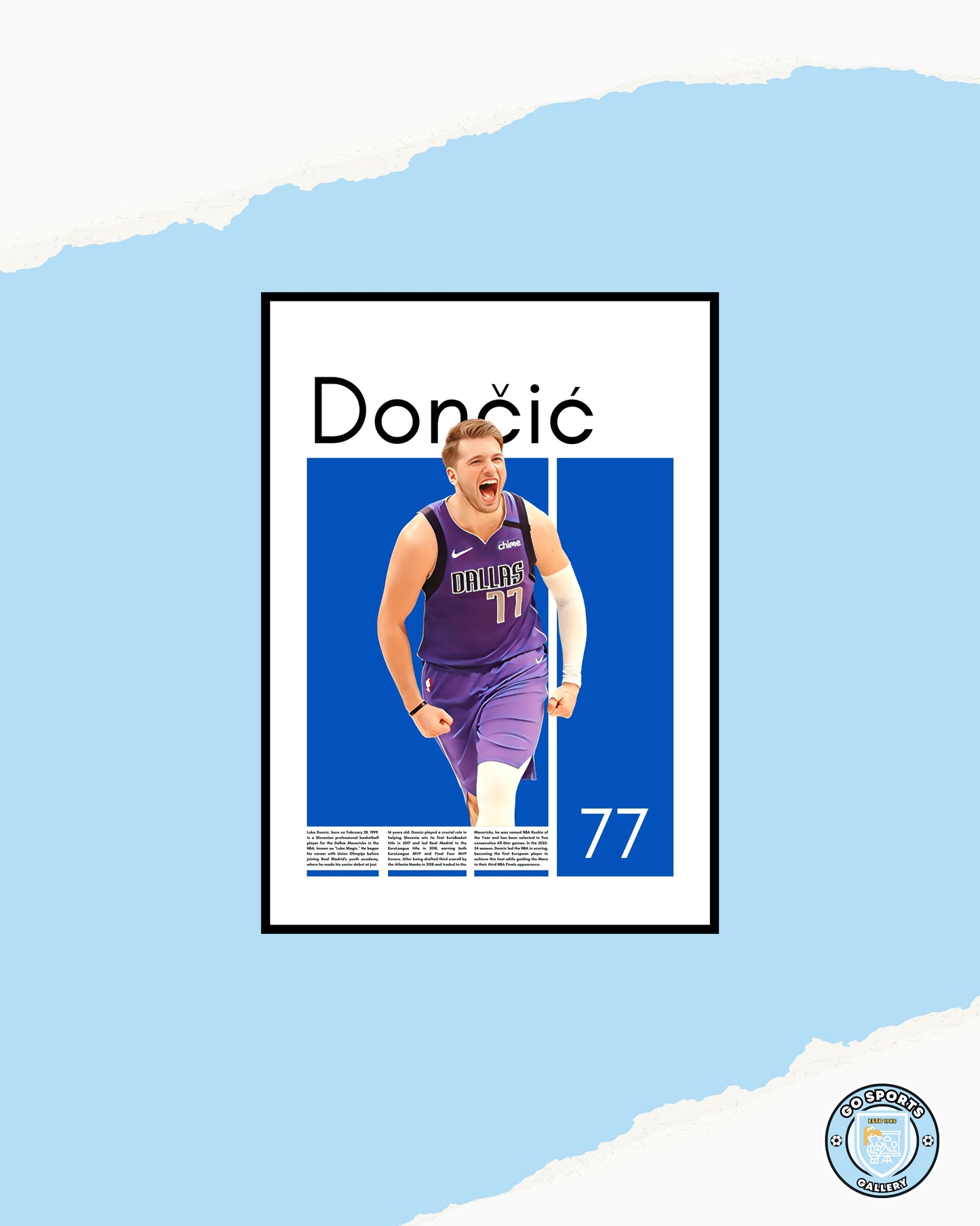 Luka Doncic Wall Art – Digital Download | Instant Printable Sports Art