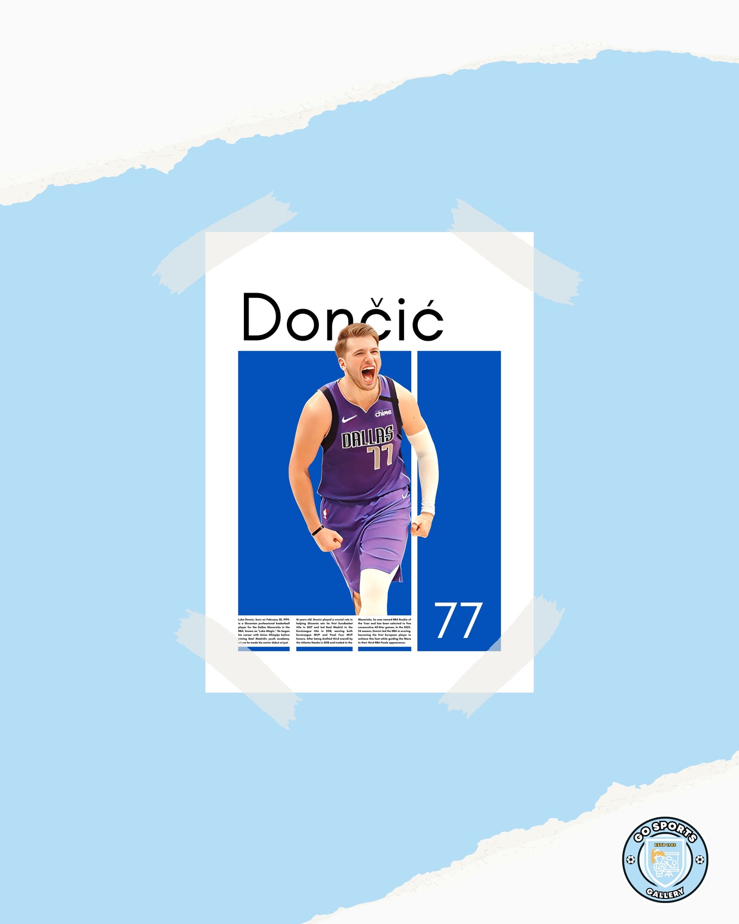 Luka Doncic Wall Art – Digital Download | Instant Printable Sports Art