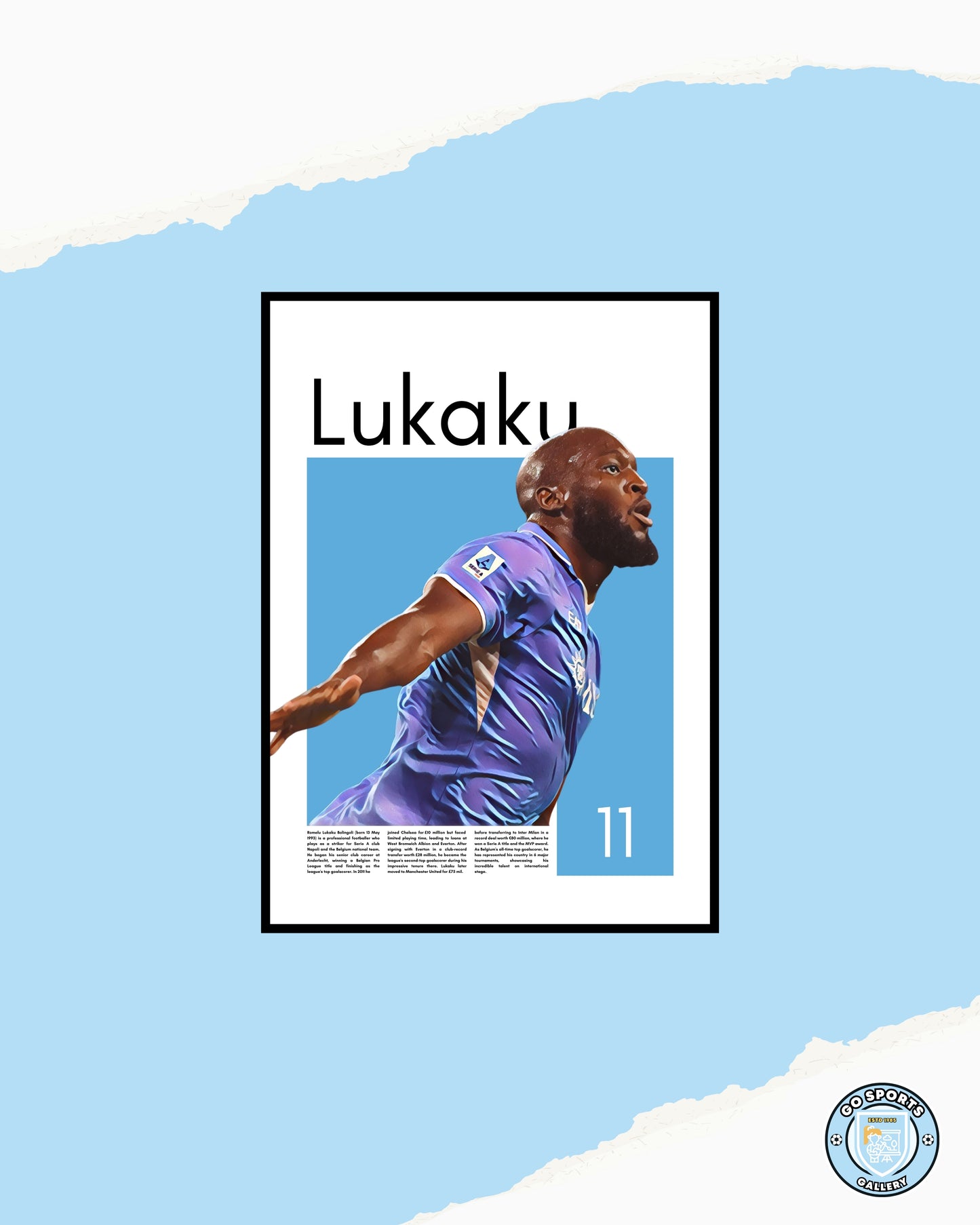 Romelu Lukaku Wall Art – Digital Download | Instant Printable Sports Art