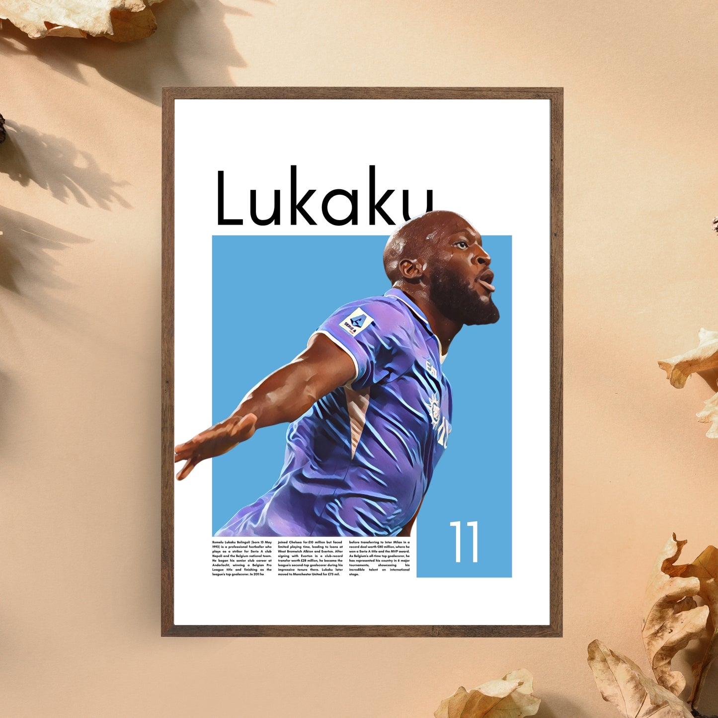 Romelu Lukaku SSC Napoli – High-Quality Football Print for Home Decor