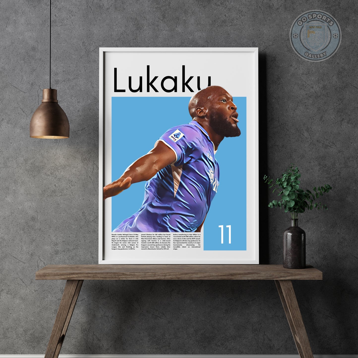 Romelu Lukaku Wall Art – Digital Download | Instant Printable Sports Art