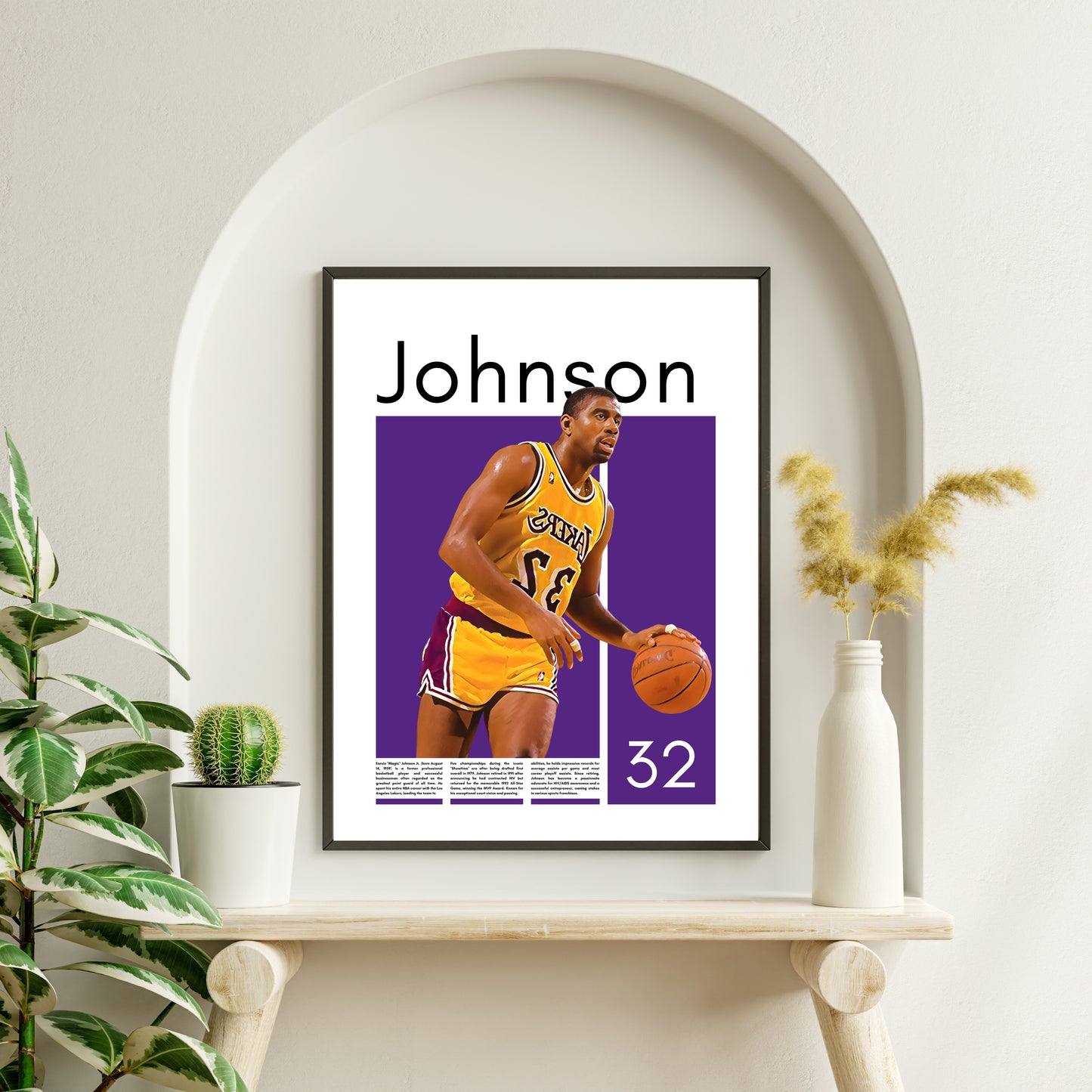 Magic Johnson Wall Art – Digital Download | Instant Printable Sports Art