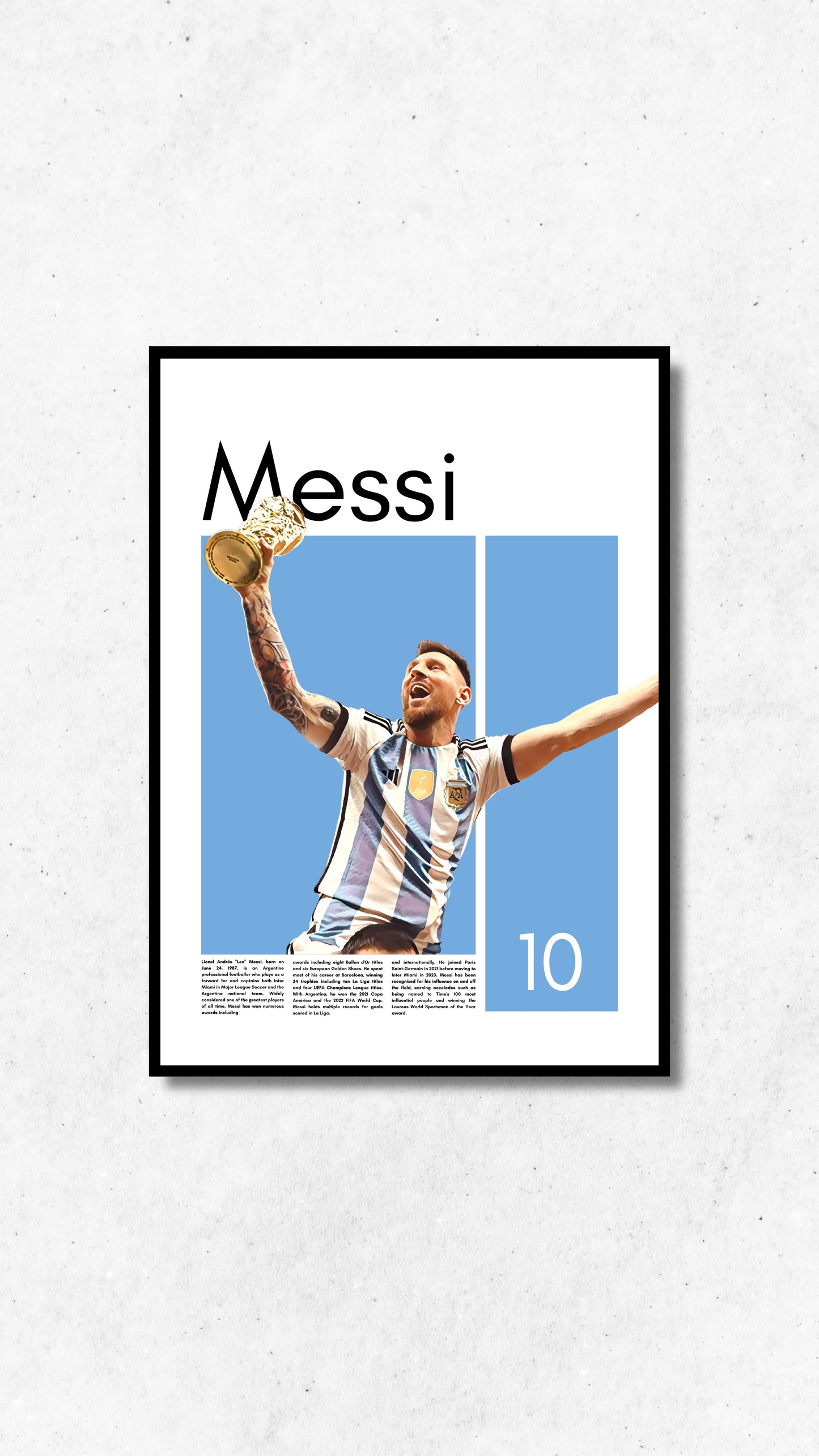 Lionel Messi Argentina Wall Art - Framed/Printed