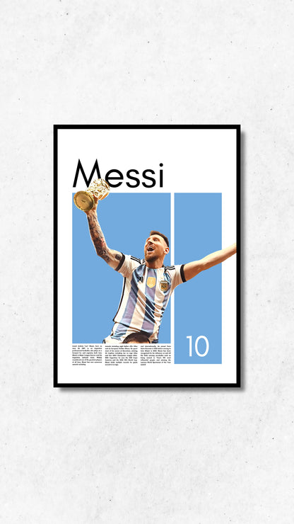 Lionel Messi Argentina Wall Art - Framed/Printed