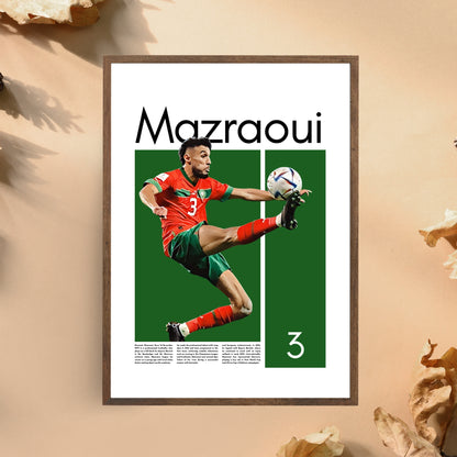 Mazraoui Morocco – High-Quality Football Print for Home Decor