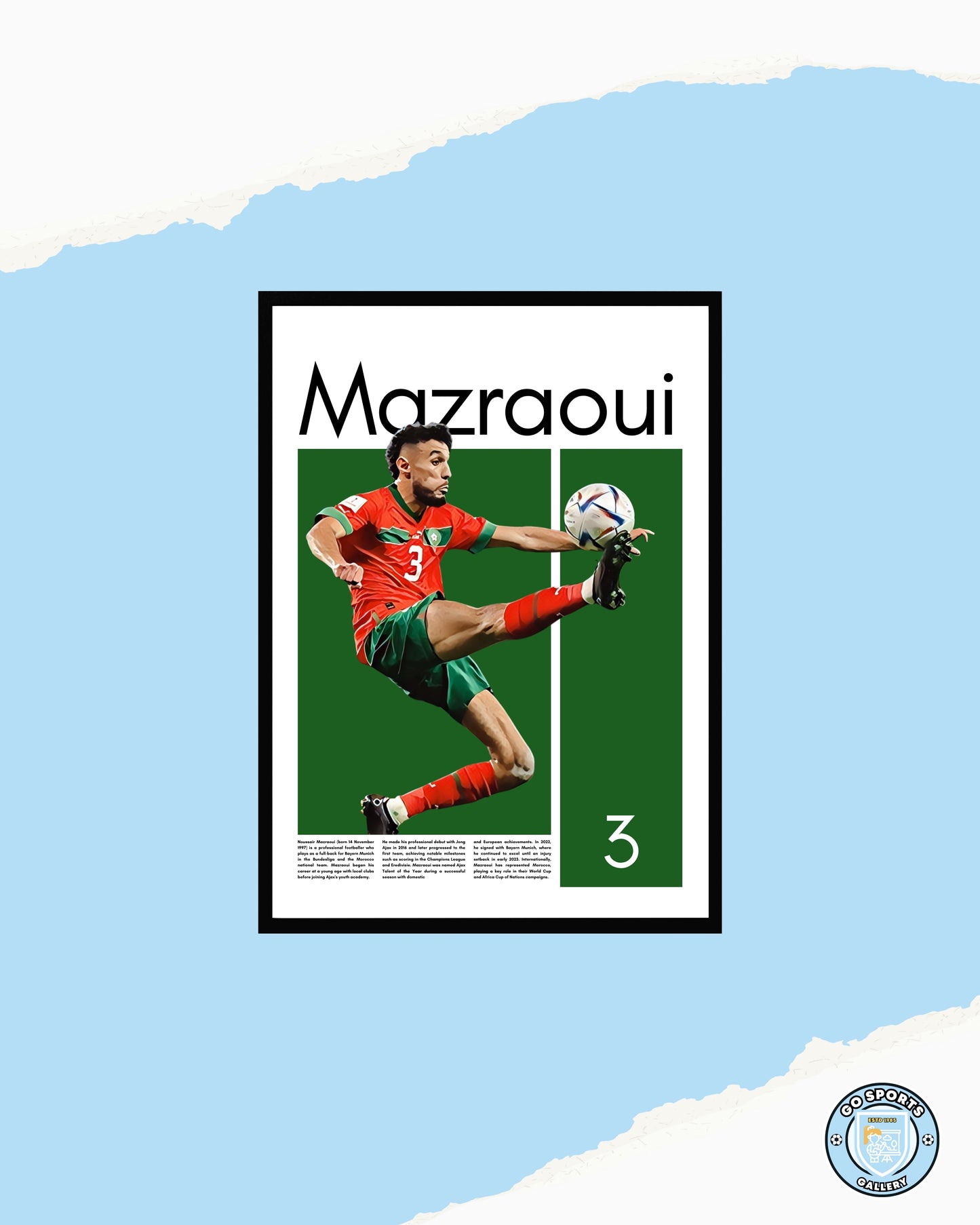Noussair Mazraoui Marocco - Framed/Printed