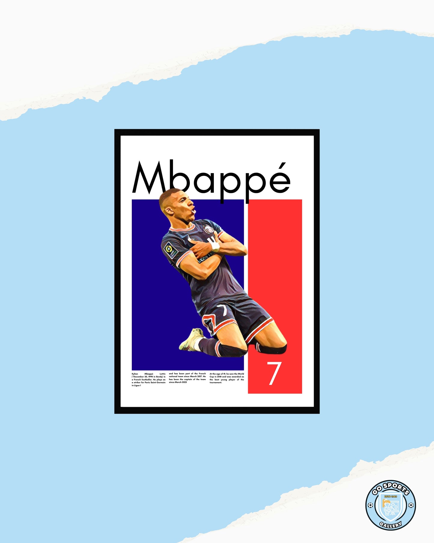 Kylian Mbappe Wall Art – Digital Download | Instant Printable Football Art