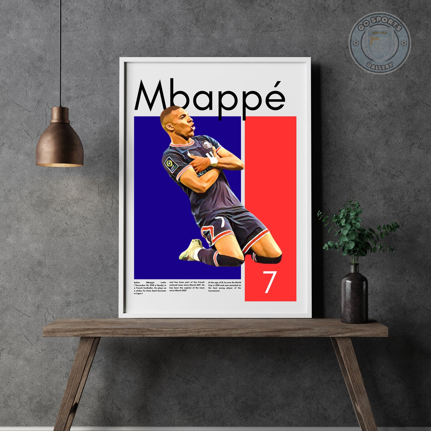 Kylian Mbappe Wall Art – Digital Download | Instant Printable Football Art