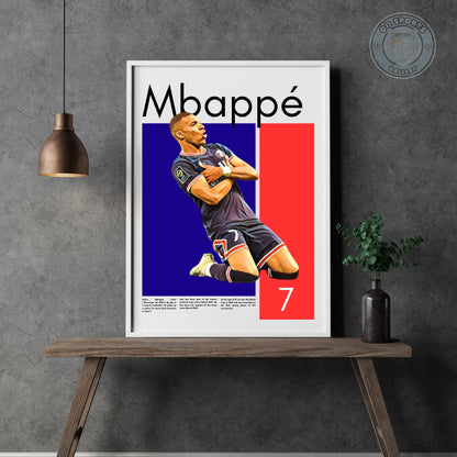 Kylian Mbappe Wall Art – Digital Download | Instant Printable Football Art