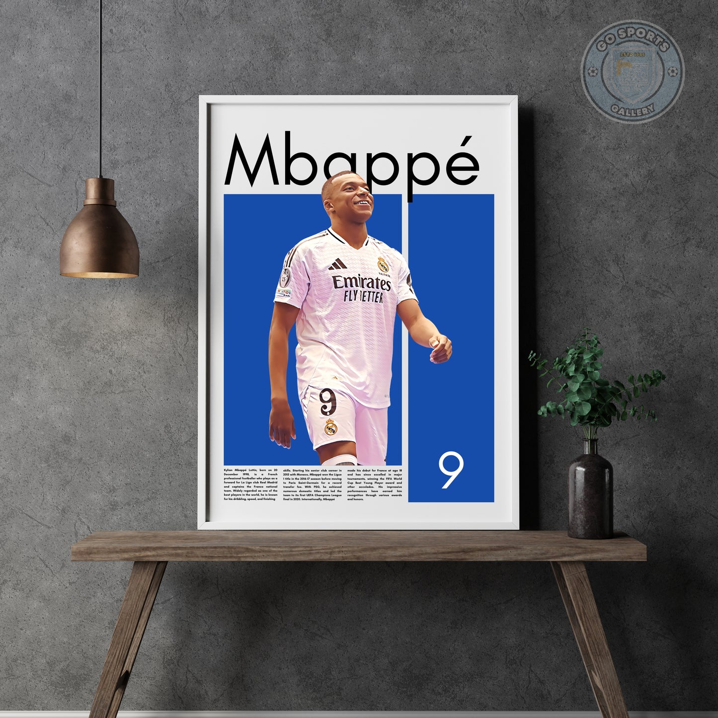 Kylian Mbappe Wall Art – Digital Download | Instant Printable Sports Art