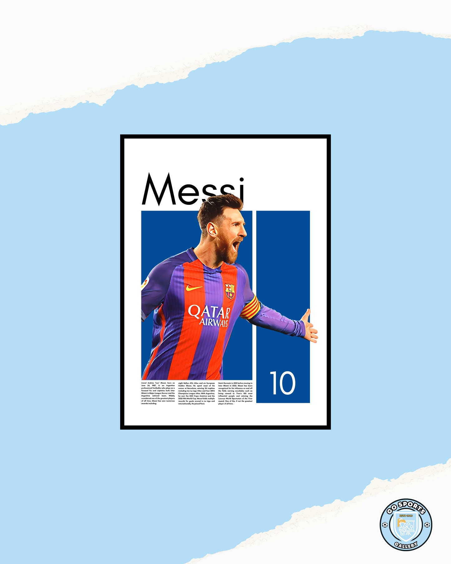 Lionel Messi FC Barcelona – High-Quality Football Print for Home Decor