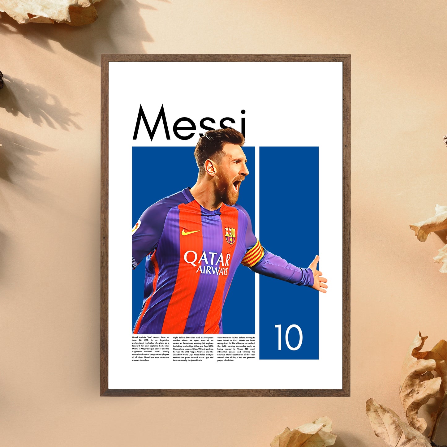 Lionel Messi FC Barcelona – High-Quality Football Print for Home Decor