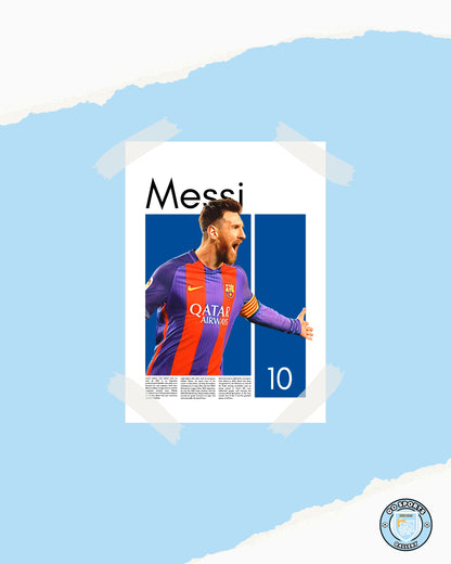 Lionel Messi FC Barcelona – High-Quality Football Print for Home Decor