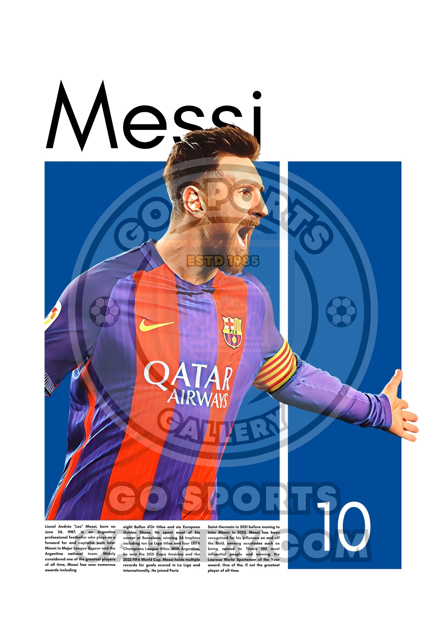 Lionel Messi FC Barcelona – High-Quality Football Print for Home Decor