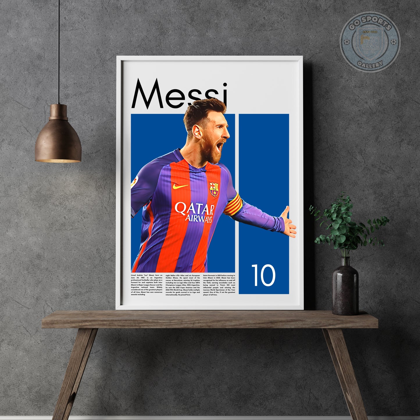 Lionel Messi FC Barcelona – High-Quality Football Print for Home Decor