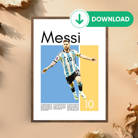 Lionel Messi – Digital Download | Instant Printable Football Art