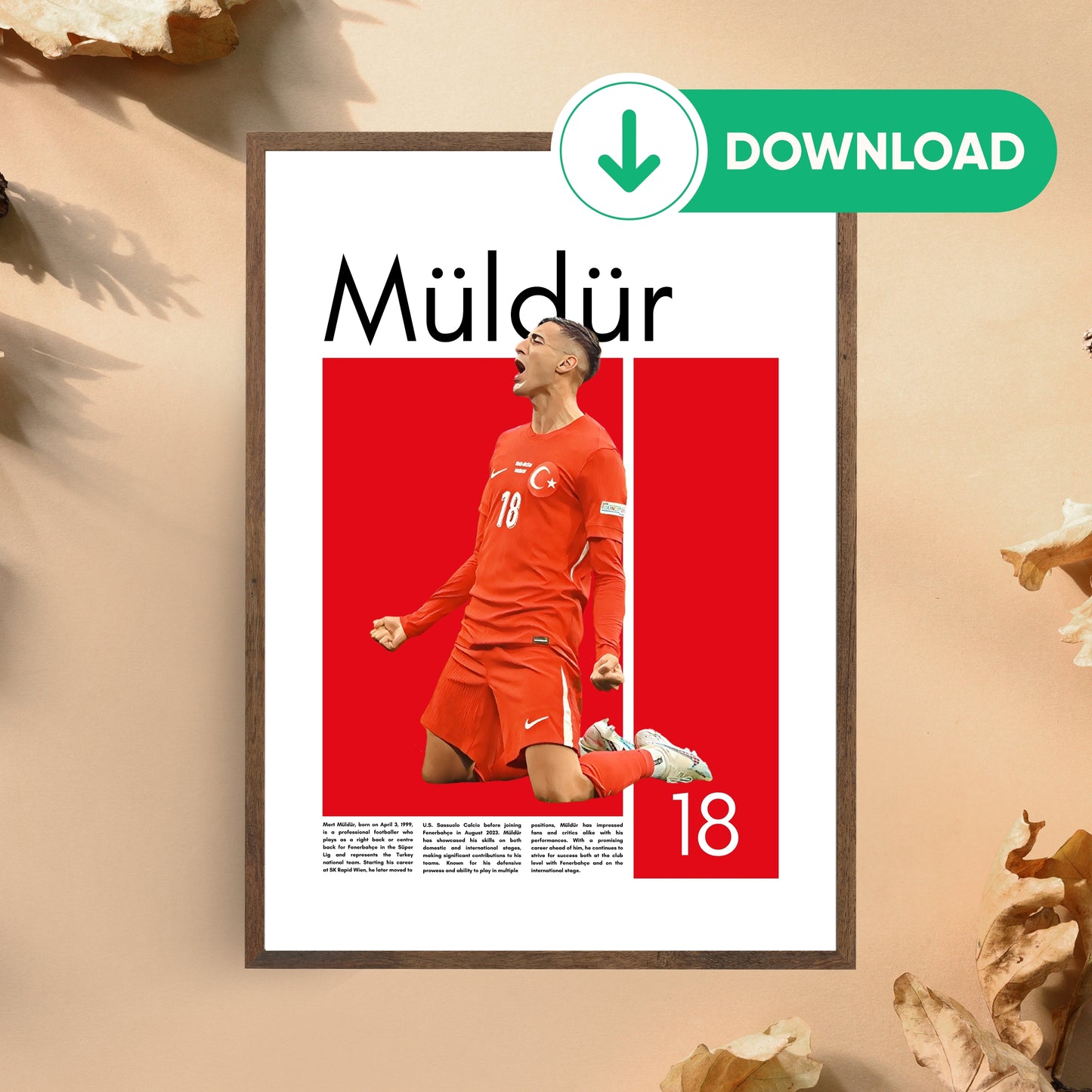 Mert Müldür Wall Art – Digital Download | Instant Printable Sports Art