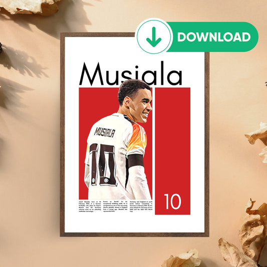 Jamal Musiala Wall Art – Digital Download | Instant Printable Sports Art