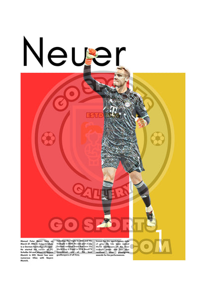 Manuel Neuer Wall Art: Instant Digital Download