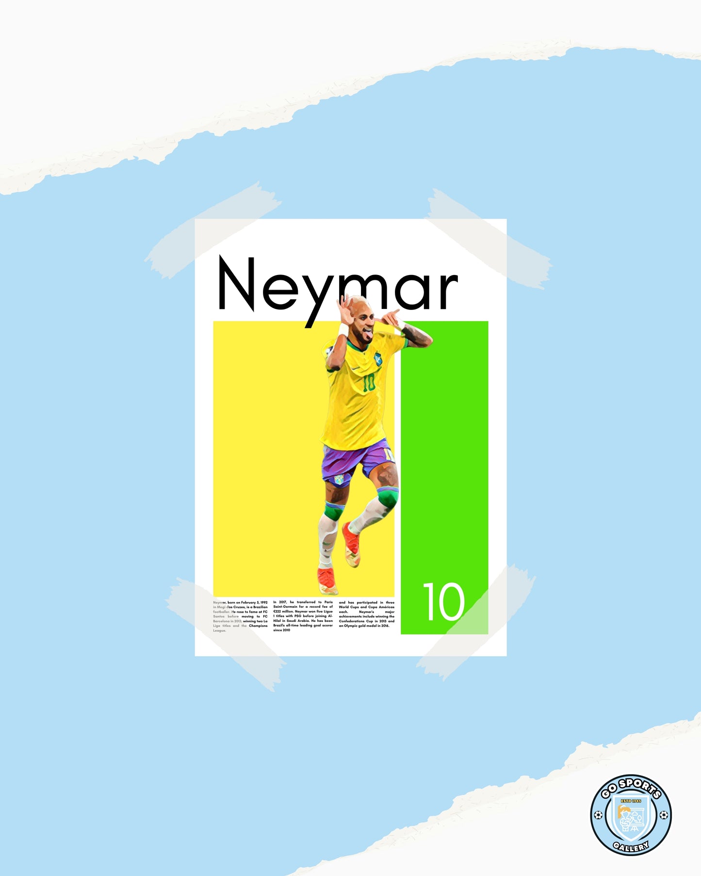 Neymar Jr. Wall Art – Digital Download | Instant Printable Football Art