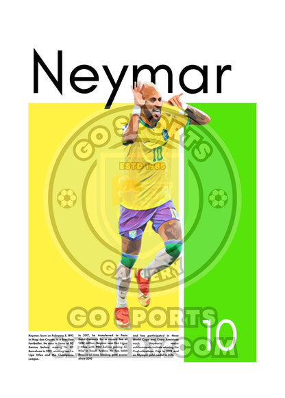 Neymar Jr. Wall Art – Digital Download | Instant Printable Football Art