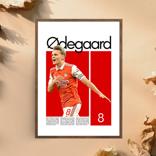 Martin Odegaard FC Arsenal Wall Art – High-Quality Football Print for Home Decor