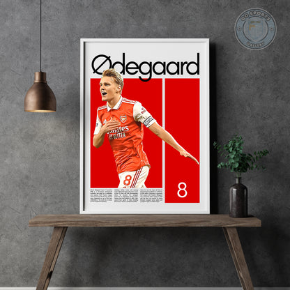 Martin Odegaard FC Arsenal Wall Art – High-Quality Football Print for Home Decor