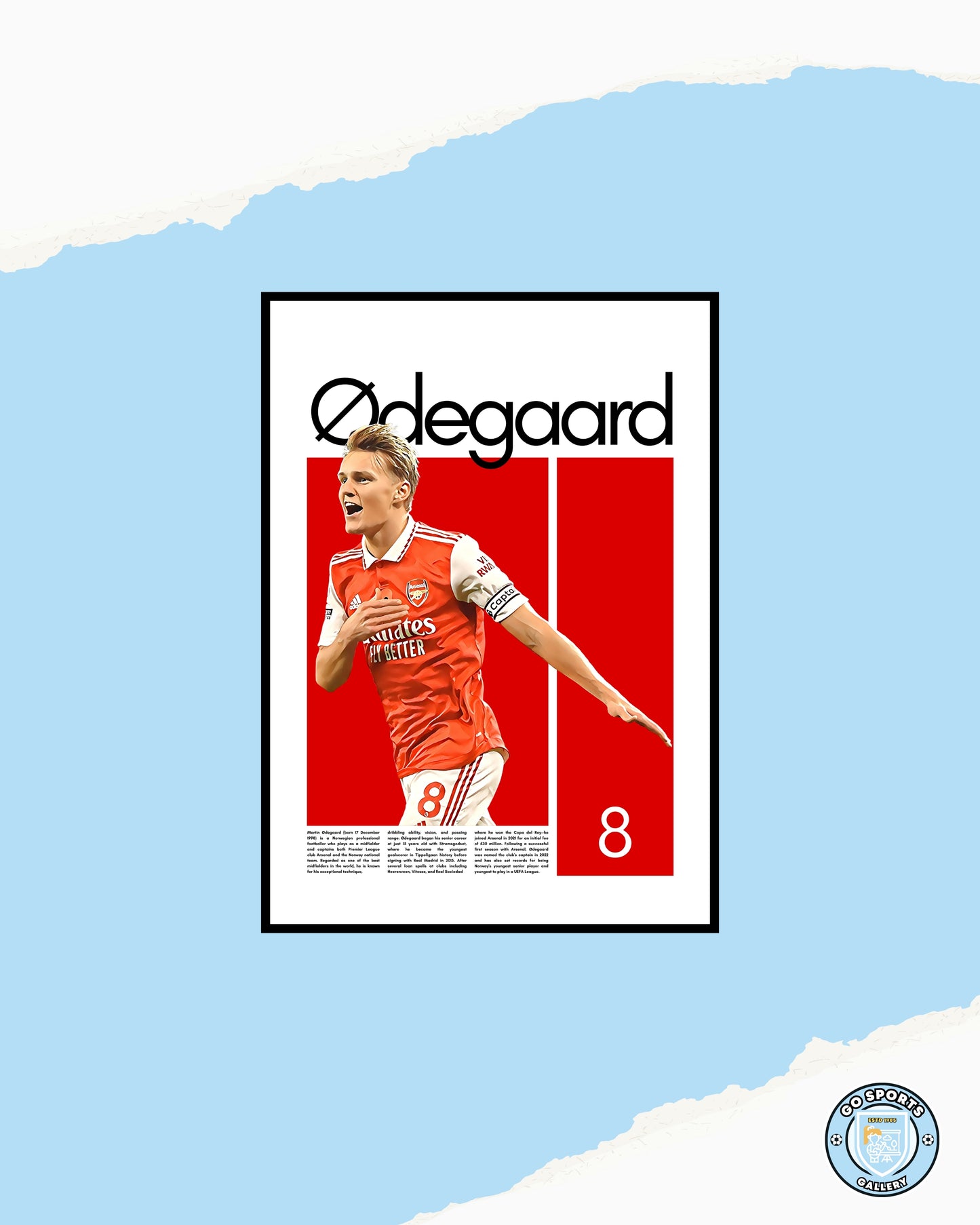 Martin Odegaard Wall Art – Digital Download | Instant Printable Sports Art