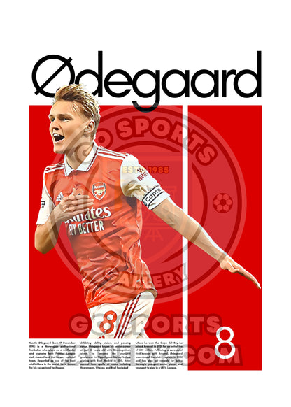 Martin Odegaard Wall Art – Digital Download | Instant Printable Sports Art