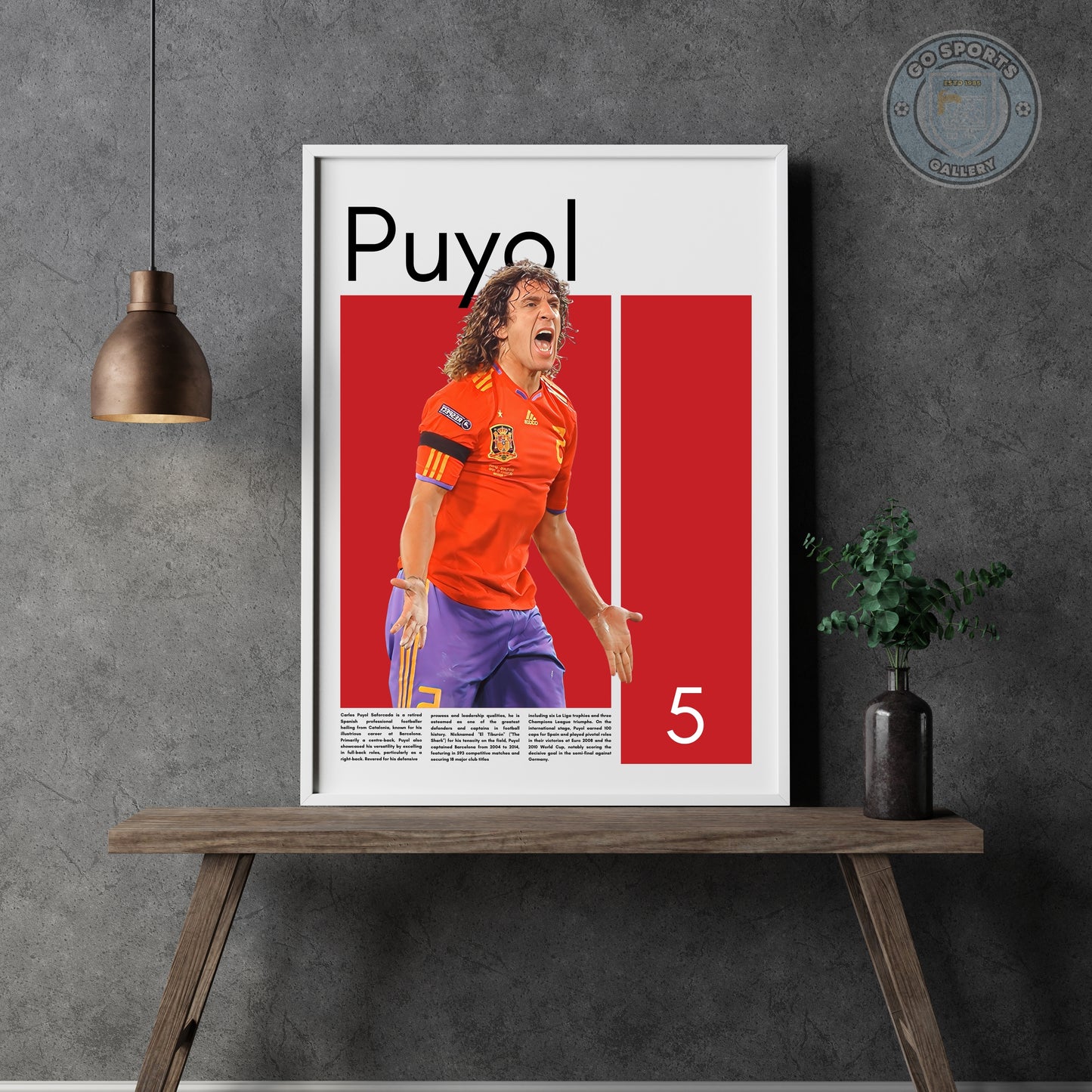 Carles Puyol Wall Art – Digital Download | Instant Printable Sports Art