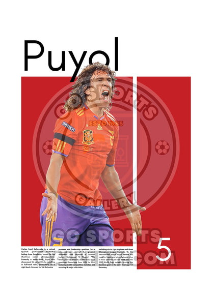 Carles Puyol Wall Art – Digital Download | Instant Printable Sports Art