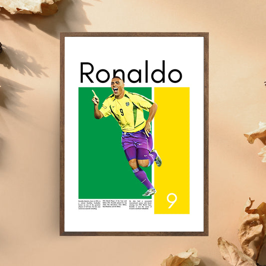 Ronaldo Nazario Wall Art - Framed/Printed