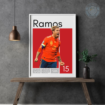 Sergio Ramos Wall Art – Digital Download | Instant Printable Sports Art