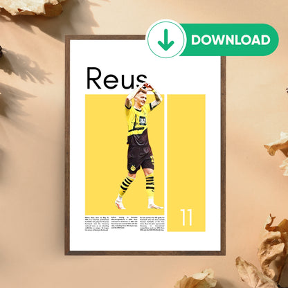 Marco Reus Wall Art – Digital Download | Instant Printable Sports Art