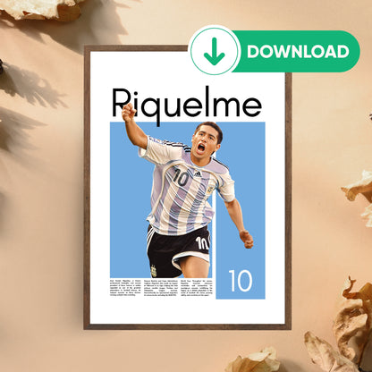 Juan Riquelme Wall Art – Digital Download | Instant Printable Sports Art