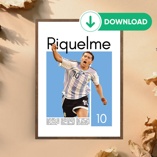 Juan Riquelme Wall Art – Digital Download | Instant Printable Sports Art