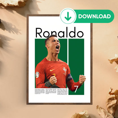 Cristiano Ronaldo – Digital Download | Instant Printable Sports Art