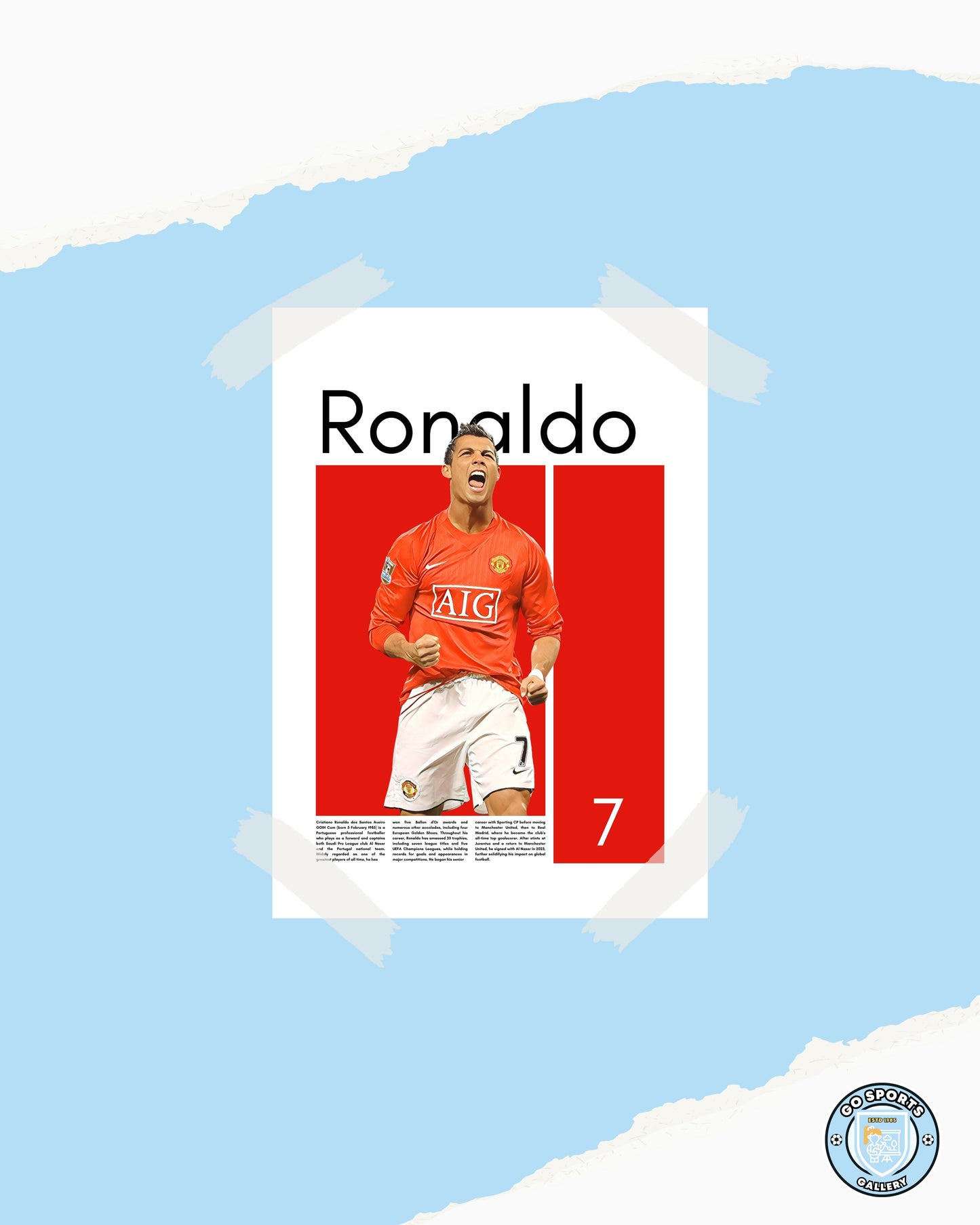 Cristiano Ronaldo Wall Art – Digital Download | Instant Printable Sports Art