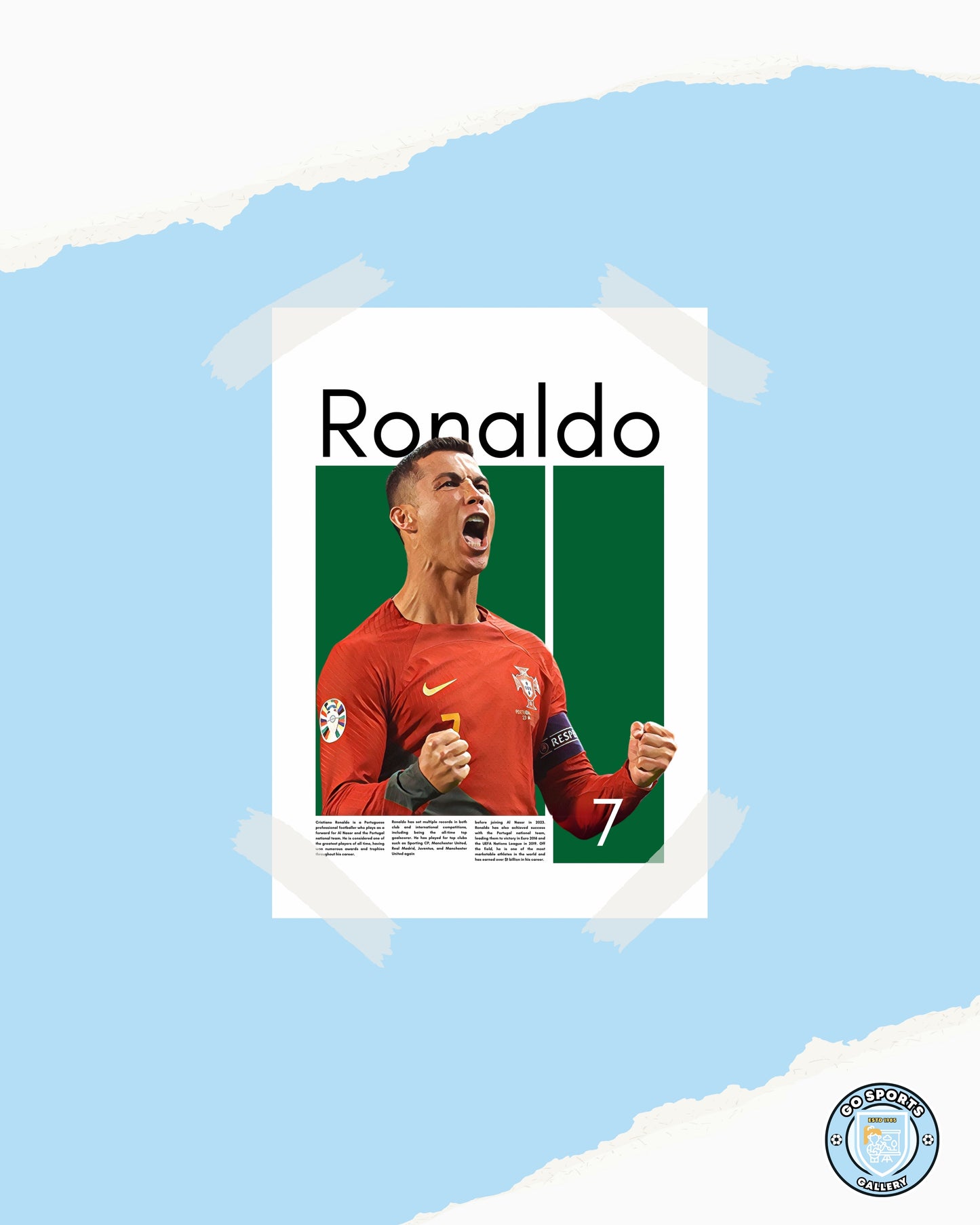 Cristiano Ronaldo Portugal Wall Art - Framed/Printed