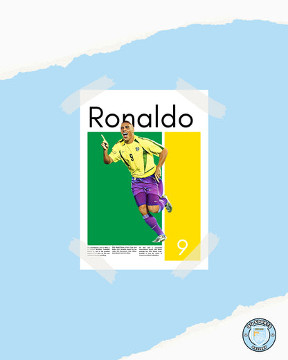 Ronaldo Nazario Wall Art – Digital Download | Instant Printable Football Art