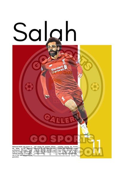 Mohamed Salah Wall Art – Digital Download | Instant Printable Football Art