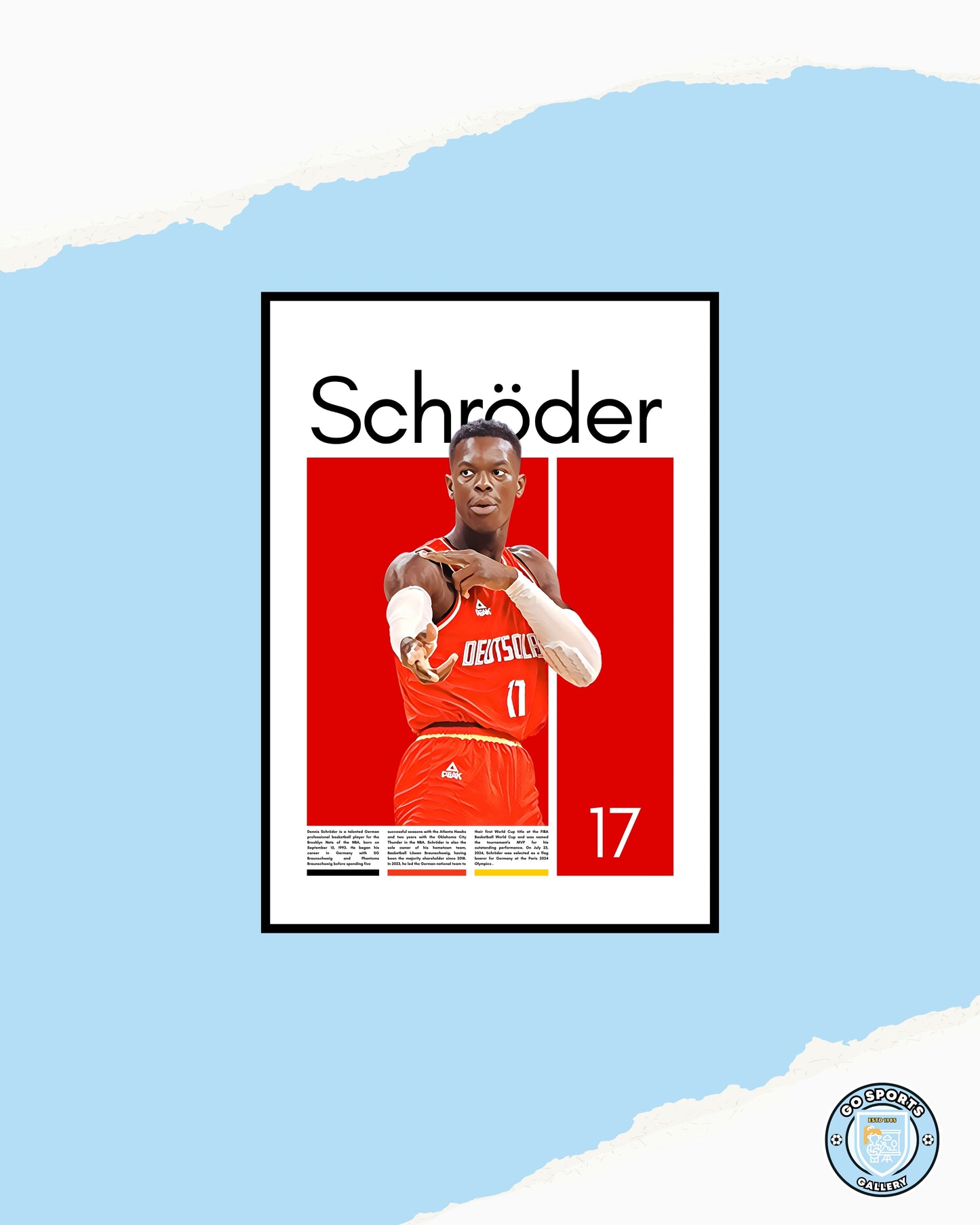 Dennis Schröder Wall Art – Digital Download | Instant Printable Sports Art